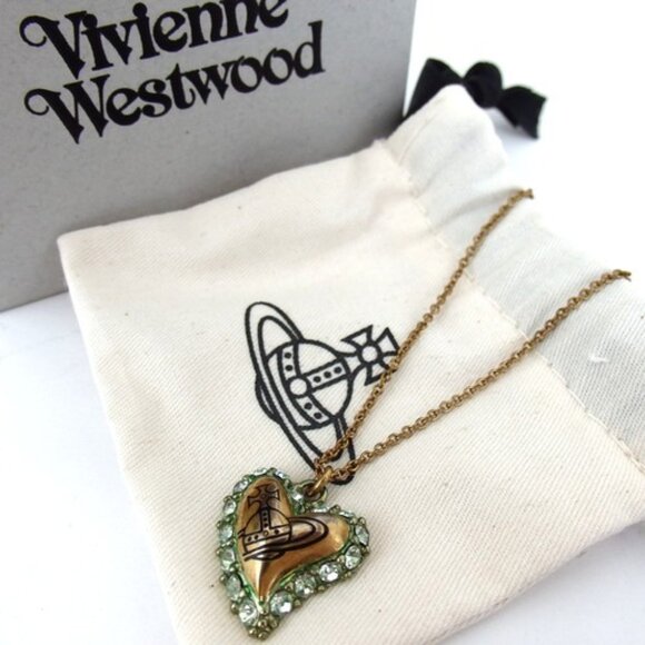Vivienne Westwood Jewelry - Authentic Vivienne Westwood Heart rhinestone Necklace metal [Used]